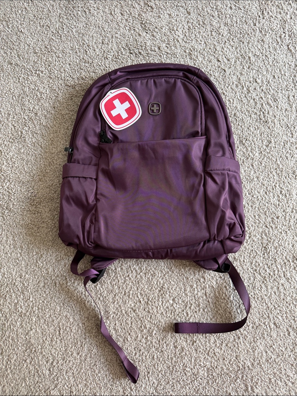 SwissGear Plum Travel Backpack with Front Pocket
